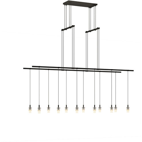 Suspenders LED 48 inch Satin Black Pendant Ceiling Light