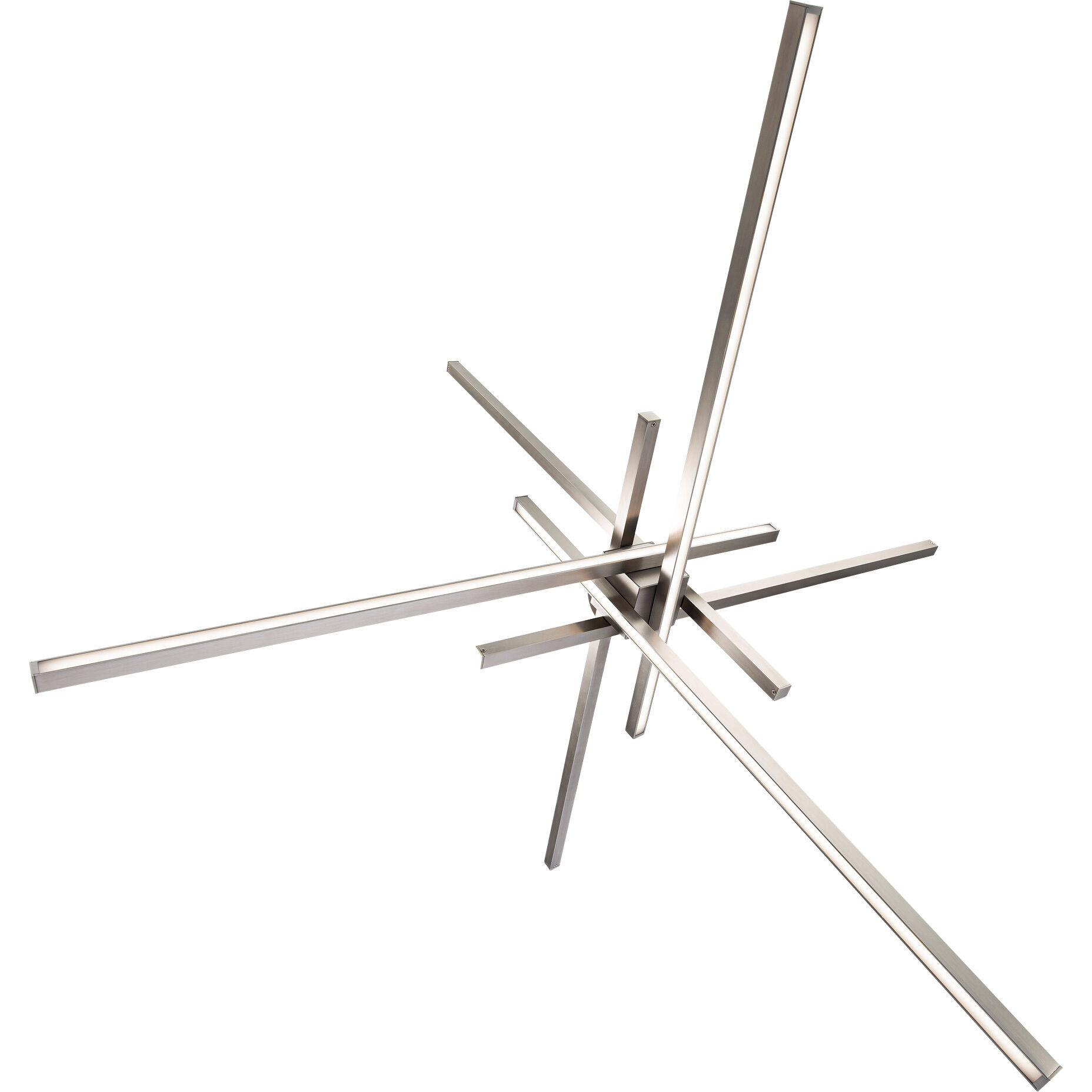 Parallax LED 38.75 inch Brushed Nickel Pendant Ceiling Light, dweLED
