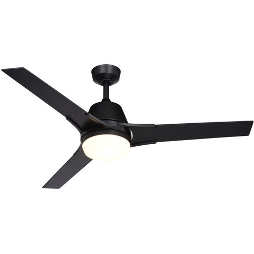 Crescent 22 inch Black with Black-Walnut Blades Ceiling Fan