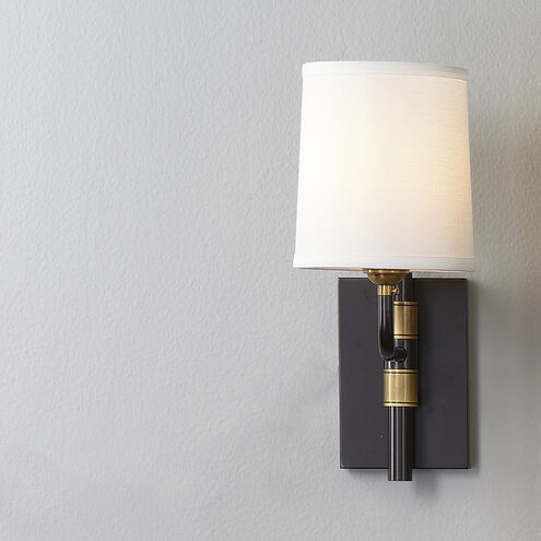 Lawton 1 Light 6 inch Oil Rubbed Bronze w/ Antique Brass Accents Wall Sconce Wall Light