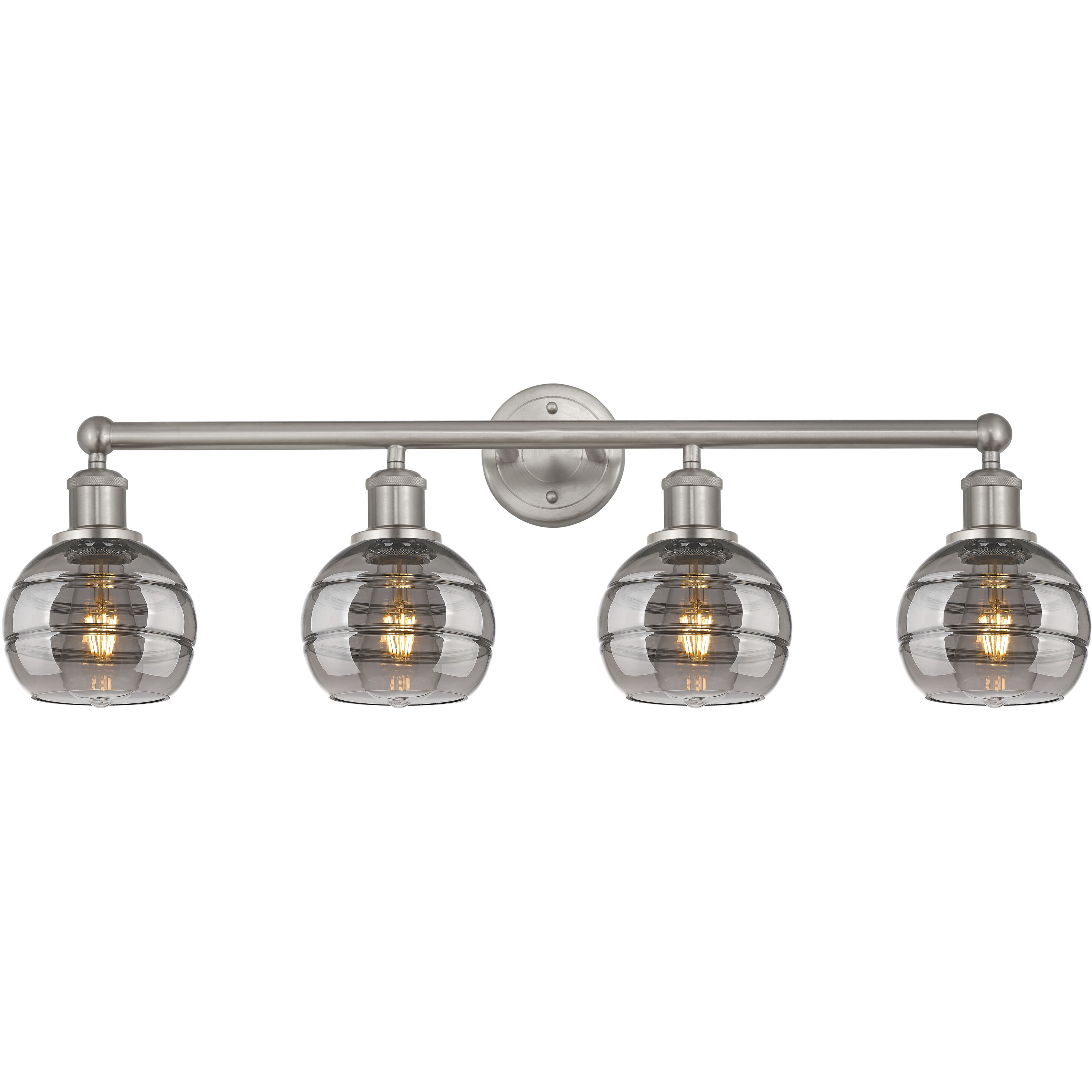 Edison Rochester 4 Light 32.88 inch Brushed Satin Nickel Bath Vanity Light Wall Light