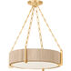 Quebec 4 Light 22 inch Gold Leaf Chandelier Ceiling Light