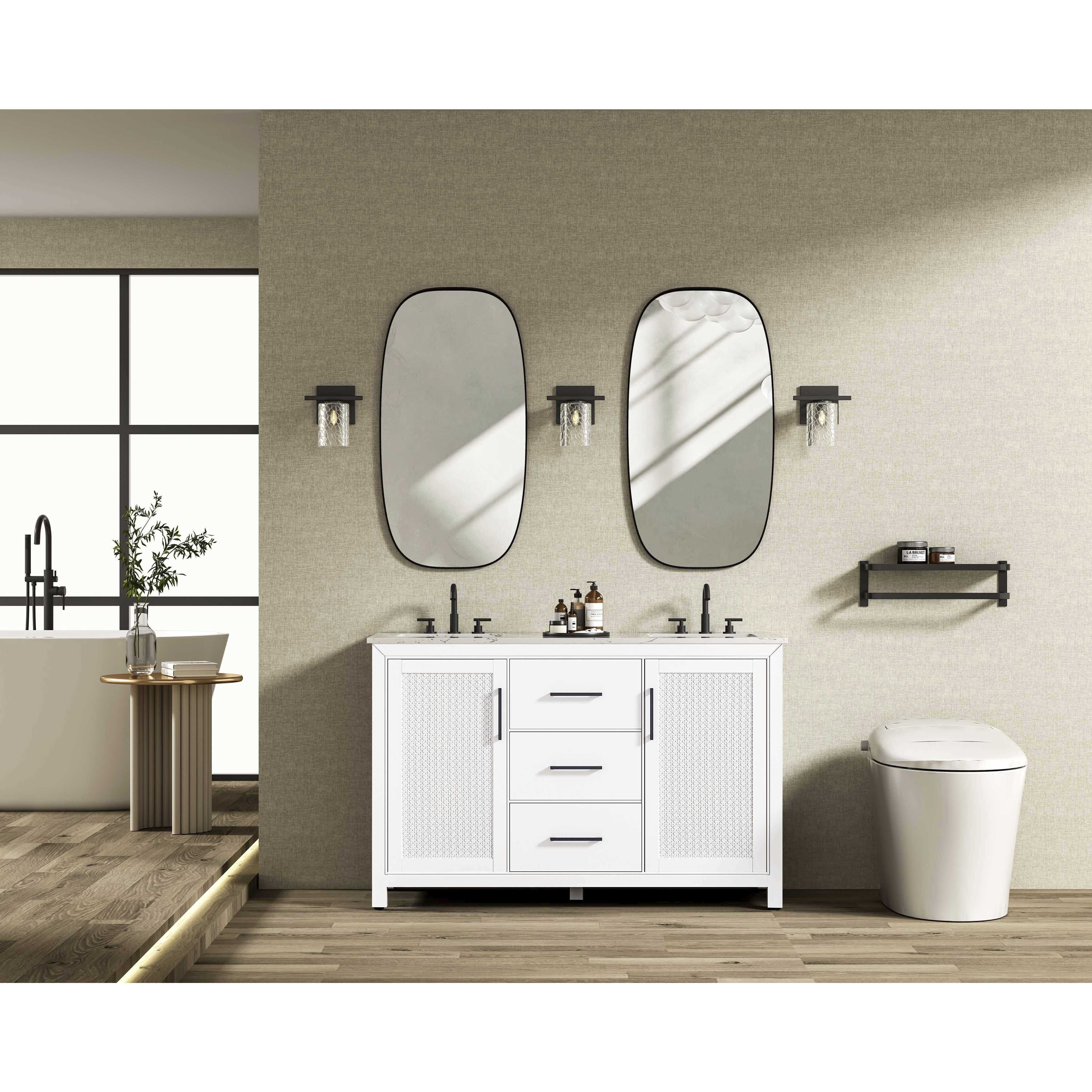 Alina 54 X 34 inch White Bathroom Vanity Cabinet