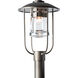 Erlenmeyer 1 Light 17.1 inch Coastal Dark Smoke Outdoor Post Light