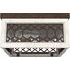 Chevron 2 Light Textured Rust Flush Mount Ceiling Light