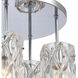 Forma de Crystal 4 Light 13.75 inch Polished Chrome Semi Flush Mount Ceiling Light