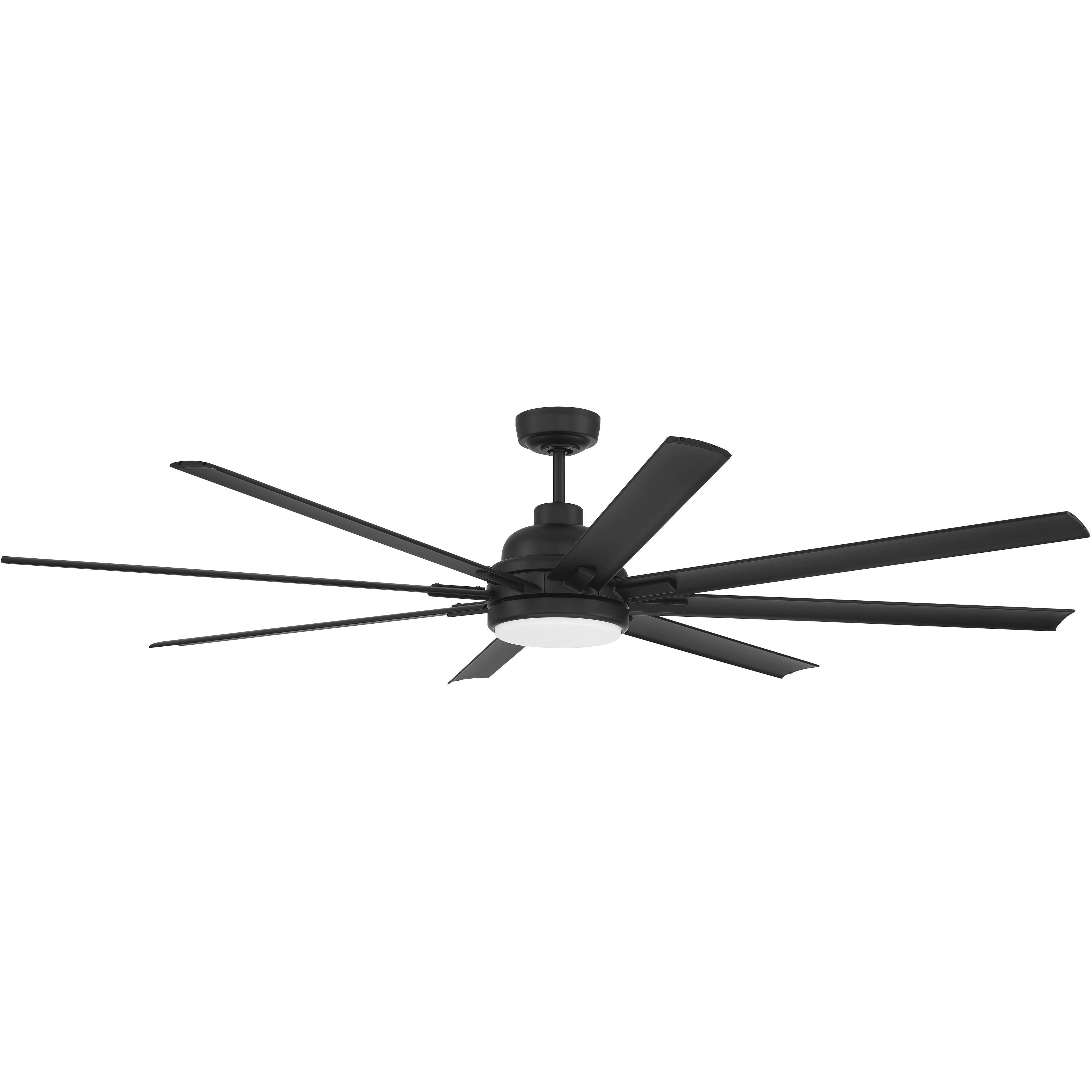 Rush 72 inch Flat Black Ceiling Fan