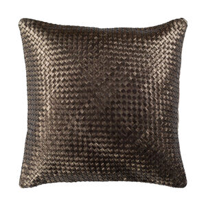 Kenzie 20 X 20 inch Dark Brown Pillow Cover