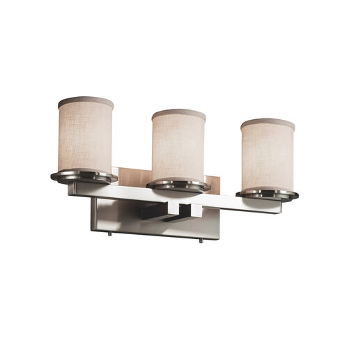 Textile 21 inch Matte Black Bath Bar Wall Light in Incandescent, Gray