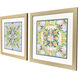 Art Nouveau Tiles II Green and Blue and Pink and Orange Framed Art, Propac