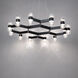 Dashe LED 36 inch Black Indoor Hanging Lighting Ceiling Light