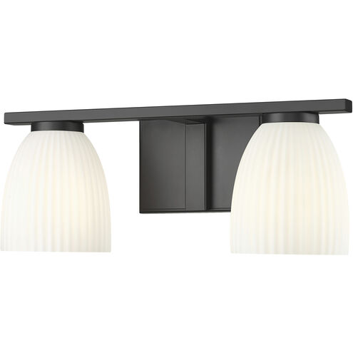 Naya 2 Light 16 inch Matte Black Bath Vanity Light Wall Light