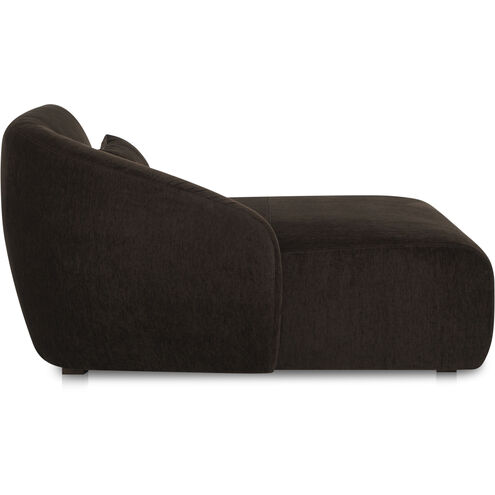 Amelia Dark Brown Chaise, Left