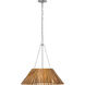 Marie Flanigan CORINNE LED 24.25 inch Polished Nickel Wrapped Hanging Shade Ceiling Light in Natural Wicker