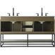 Caroline 60 X 34 inch Chestnut Brown Bathroom Vanity Cabinet