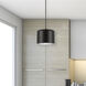 Emilia 1 Light 8 inch Polished Chrome with Matte Black Pendant Ceiling Light