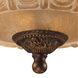 Hamlet 3 Light 16 inch Golden Bronze Semi Flush Mount Ceiling Light