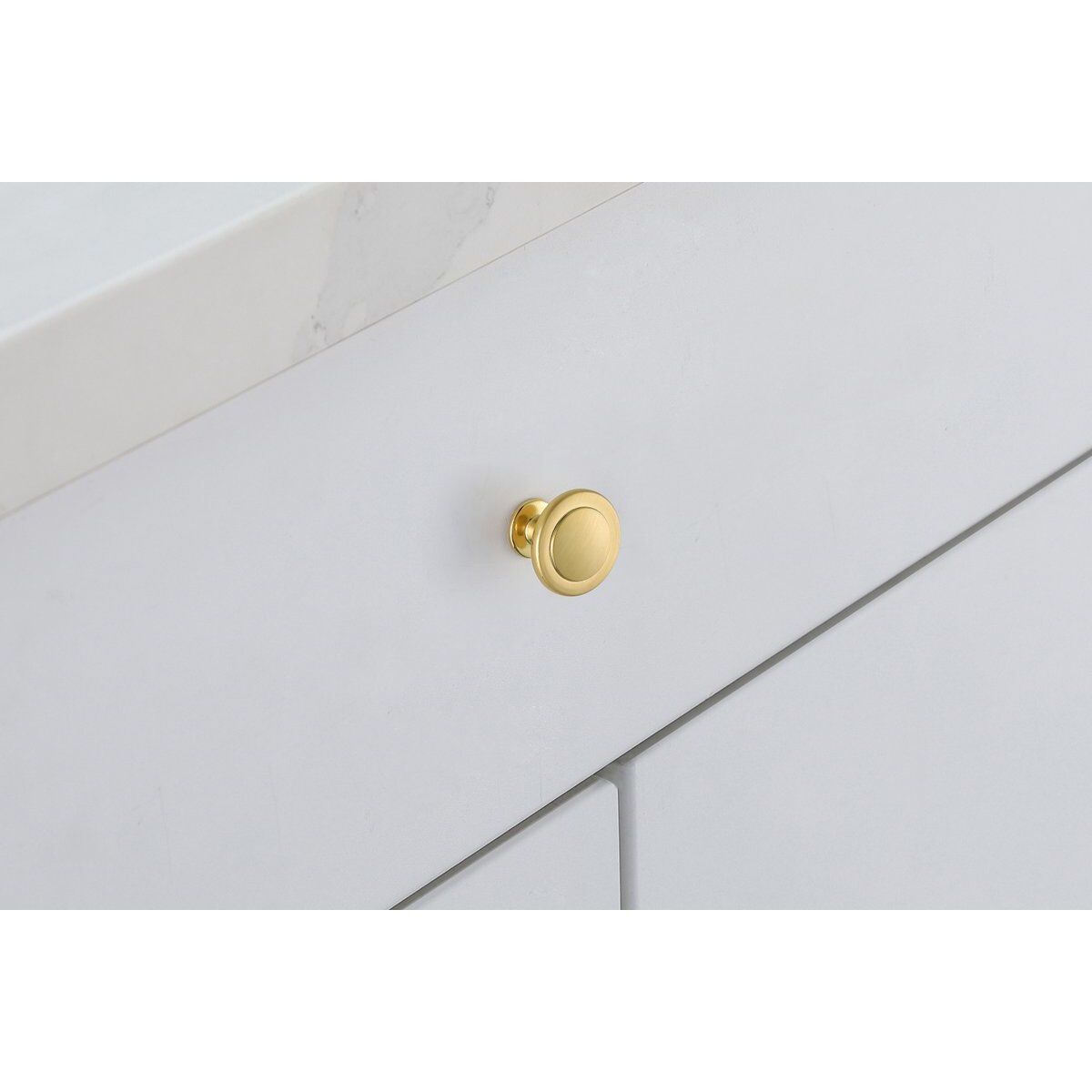 Logyn Brushed Gold Hardware Cabinet Knob, Set of 10