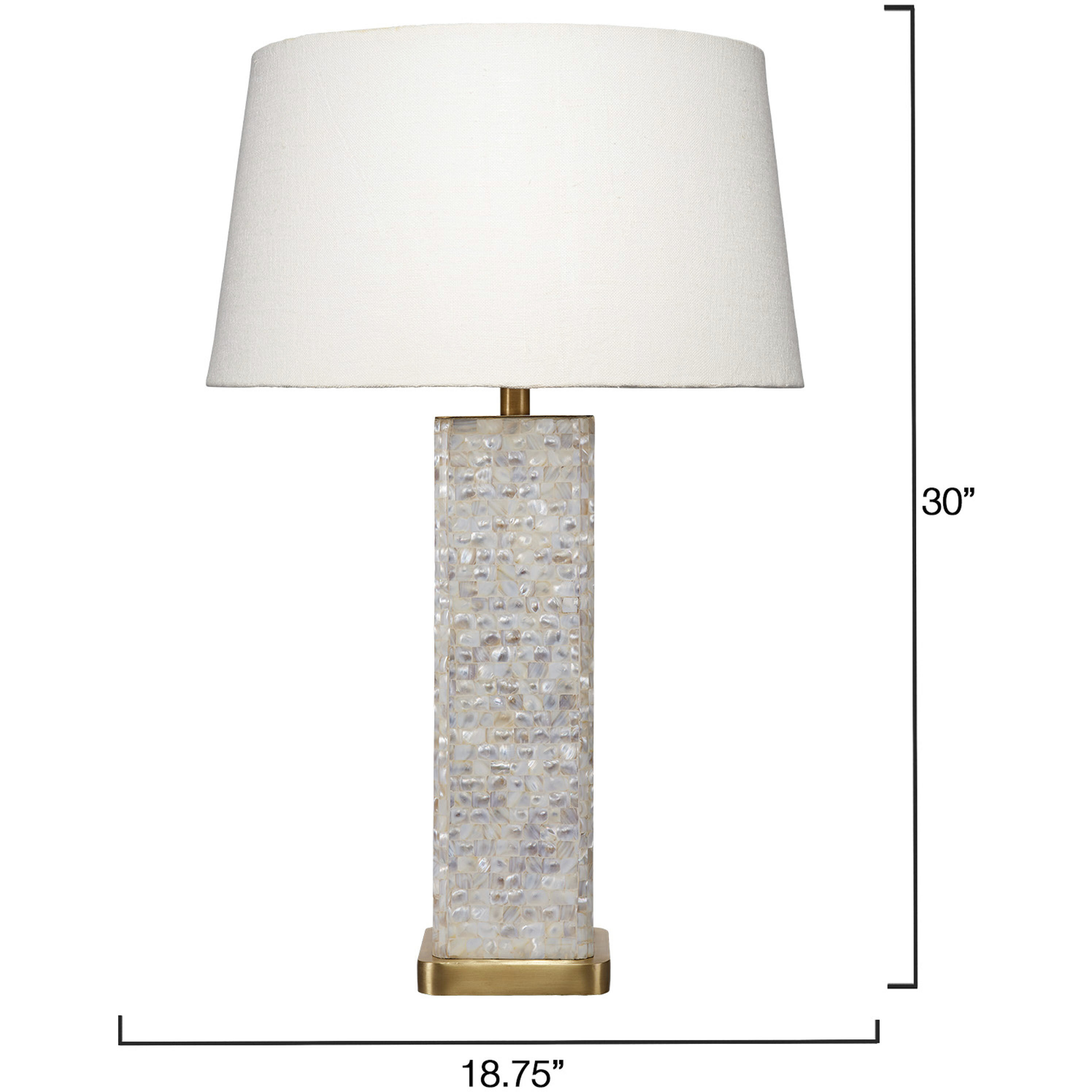 Preston 30 inch 60 watt Mixed White Mother of Pearl Table Lamp Portable Light
