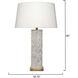 Preston 30 inch 60 watt Mixed White Mother of Pearl Table Lamp Portable Light