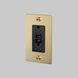 1G Duplex 125 Brass Outlet, GFCI