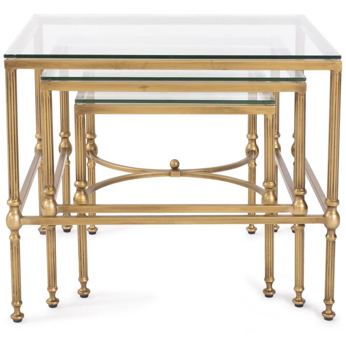 Bonnifait 22 X 18.25 inch Antique Bronze Nesting Tables