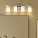 Crosby 4 Light 31 inch Chrome Wall Mt Bath 4 Arm Wall Light