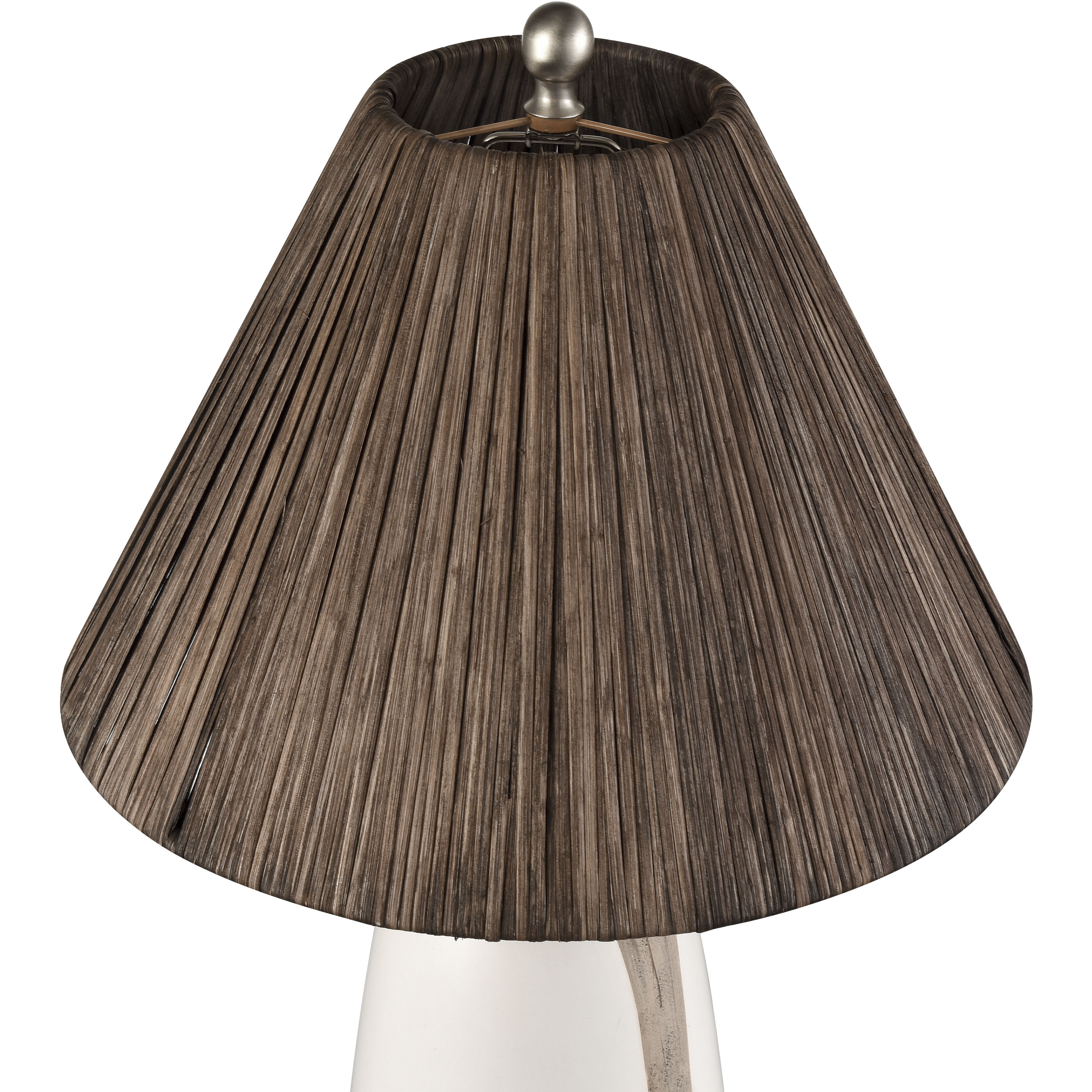 Kirkover 26 inch 150 watt White Glazed Table Lamp Portable Light