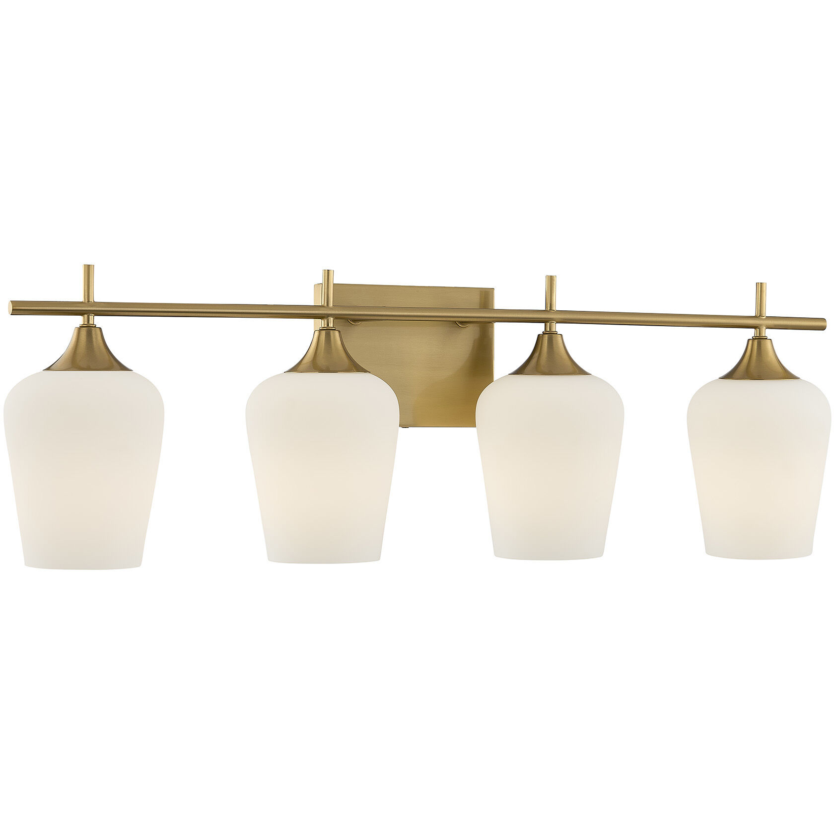 Octave 4 Light 28.75 inch Warm Brass Bathroom Vanity Light Wall Light, Essentials