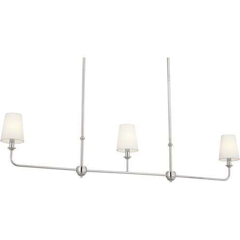 Pallas 3 Light 4.5 inch Polished Nickel Chandelier Linear Ceiling Light