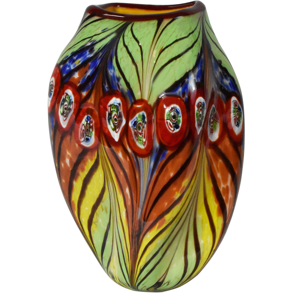 Evelyn 12 X 8 inch Hand Blown Art Glass Vase