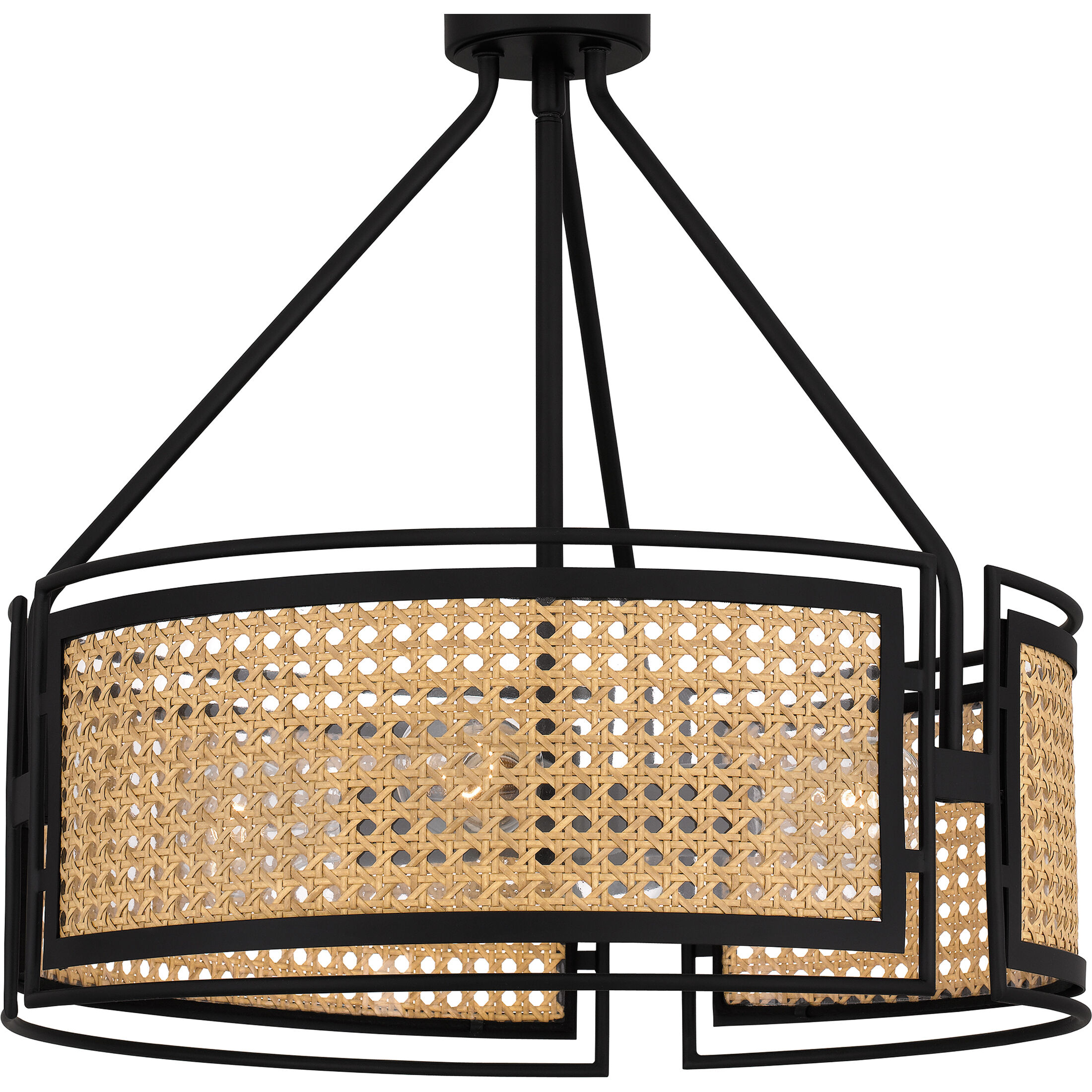 Priya 3 Light 18 inch Matte Black Pendant Ceiling Light