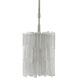 Moonstone 1 Light 8 inch Chinois Silver Leaf Pendant Ceiling Light, Aviva Stanoff Collection