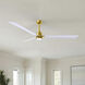Atlas Alessandra - LK 72 inch Brushed Brass with Matte White Blades Ceiling Fan