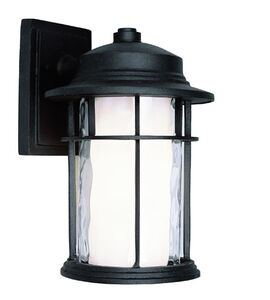 Opal Chimney LED 12 inch Black Outdoor Wall Light