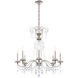 Helenia 8 Light 31.5 inch Antique Silver Chandelier Ceiling Light, Adjustable Height