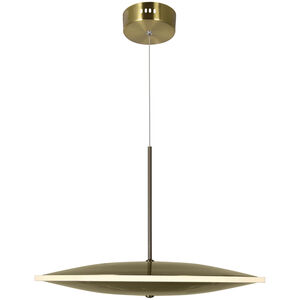 Ovni 16 inch Brass Down Pendant Ceiling Light