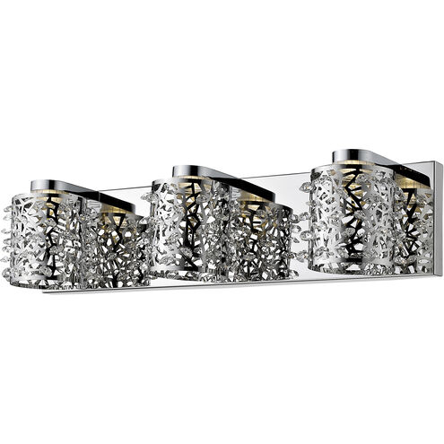 Fortuna LED 20.47 inch Chrome Vanity Wall Light in 3, 2.6
