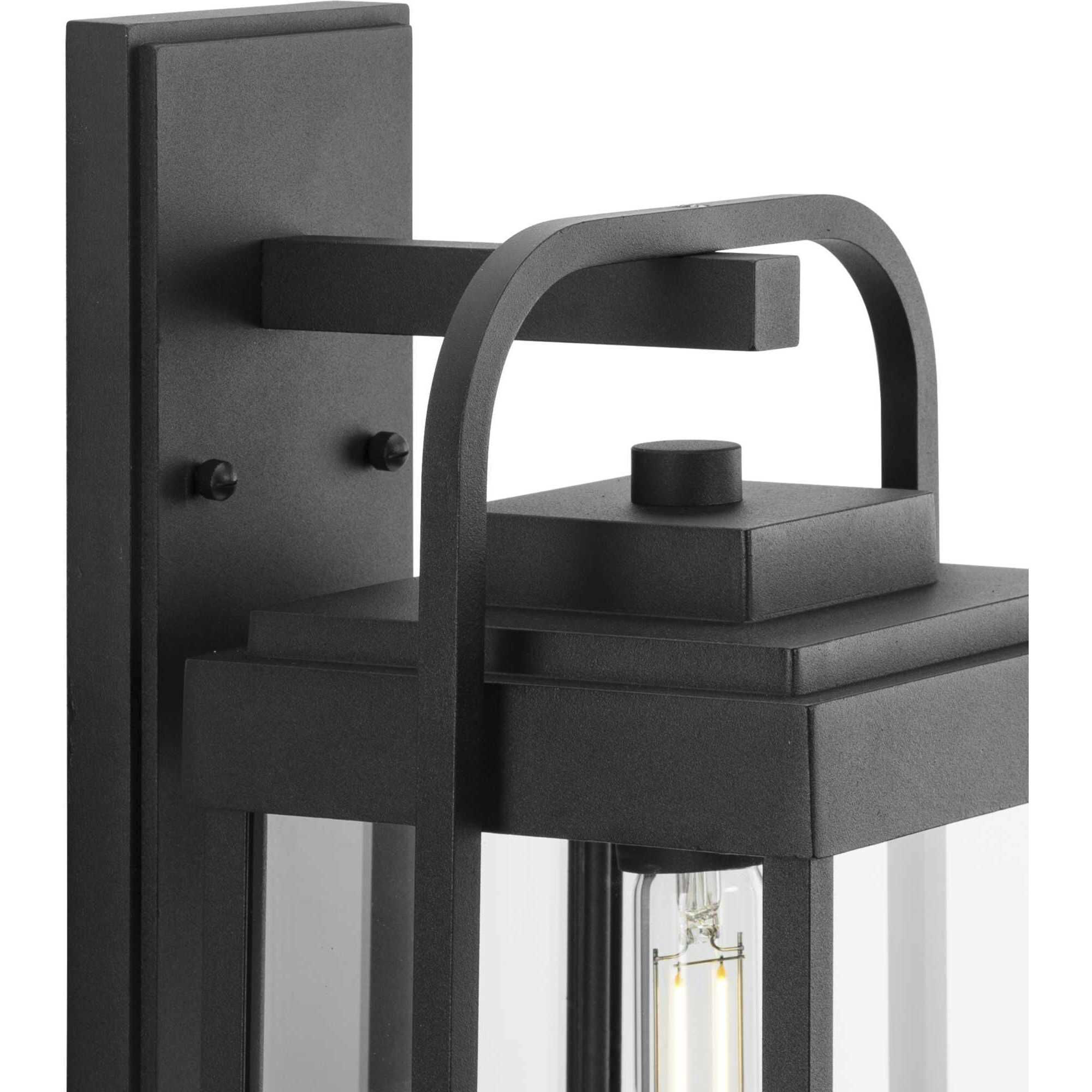 Walcott 1 Light 20 inch Textured Black Wall Lantern