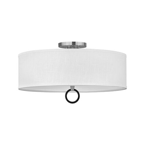 Galerie Link 4 Light 23.75 inch Brushed Nickel Semi-Flush Mount Ceiling Light