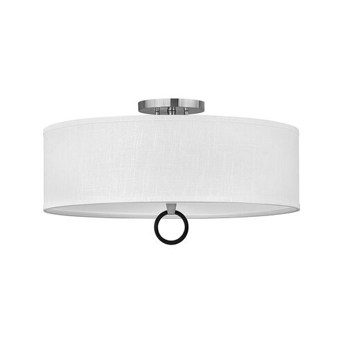 Galerie Link LED 24 inch Brushed Nickel Semi-Flush Mount Ceiling Light