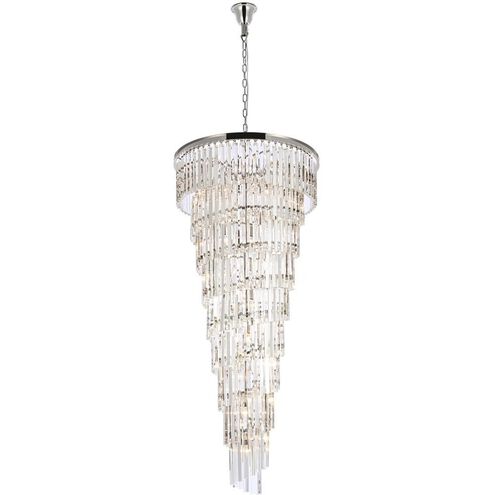 Sydney 35 Light 30 inch Polished Nickel Chandelier Ceiling Light