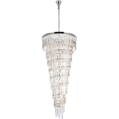 Sydney 35 Light 30 inch Polished Nickel Chandelier Ceiling Light