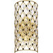 Windsor 2 Light 10 inch French Gold and Matte Black Wall Sconce Wall Light