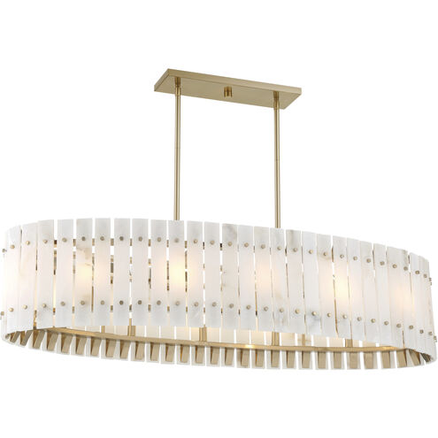 Bardon 12 Light 48 inch Celeste Brass Island Chandelier Ceiling Light