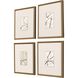 Geometrics Collection Antique Gold Wood With Embossed Weave Pattern Framed Art