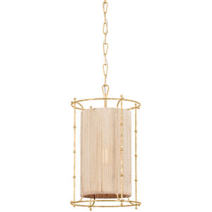 Jones Point 1 Light 15.5 inch Vintage Gold Leaf Lantern Ceiling Light