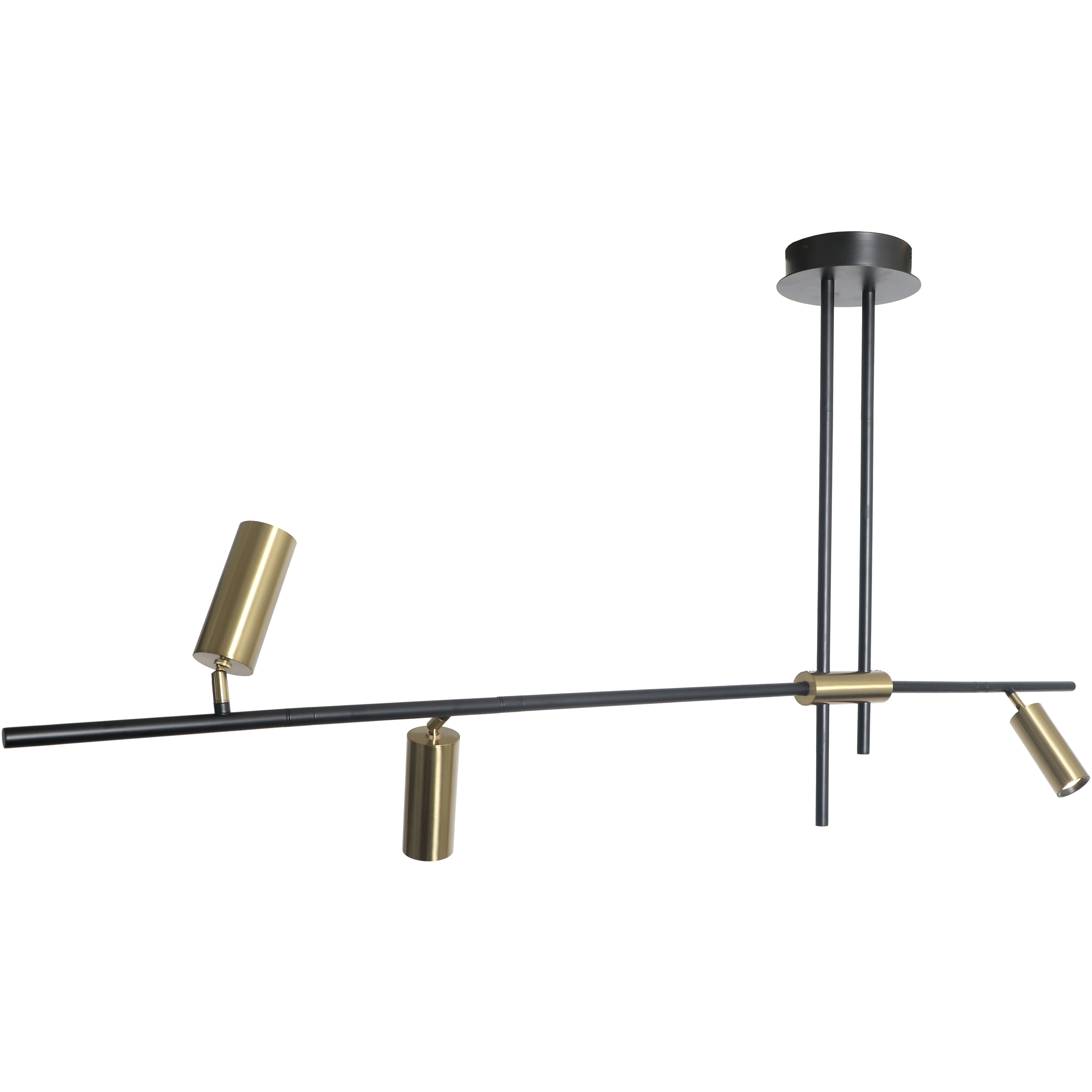 Spartan LED 2 inch Matte Black and Gold Pendant Ceiling Light