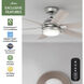 Georgetown 52 inch Brushed Nickel with Light Gray Oak Blades Ceiling Fan