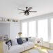 Elburn 20 inch Black with Dark Bronze-Walnut Blades Ceiling Fan